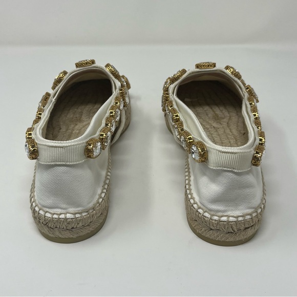 NWT GUCCI CANVAS CRYSTAL EMBELLISHED ESPADRILLES SIZE EU 40 US 10 - Picture 9 of 14